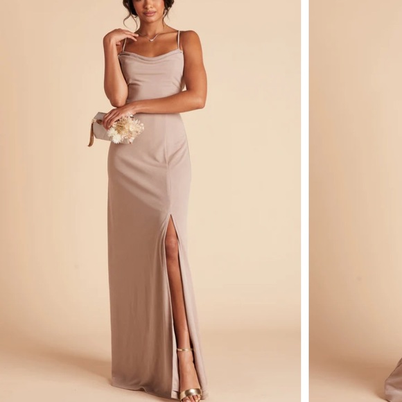 Brand new Birdy Grey - Taupe ‘Ash’ in crepe material bridesmaid dress in xs - Picture 2 of 5